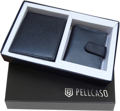 

Pellcaso Men Black Artificial Leather Wallet(7 Card Slots)