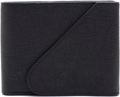 

DELMA Men Black Artificial Leather Wallet(6 Card Slots)