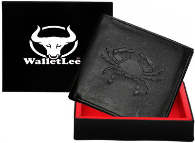 

WalletLee Men Black Genuine Leather Wallet(1 Card Slot)