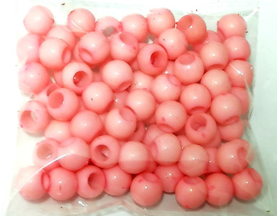 

GOELX Plastic Round Beads for Beading, Jewellery Making & Art Craft Work !! Size : 1cm X 1cm - Pack of 100 - LIGHT PINK