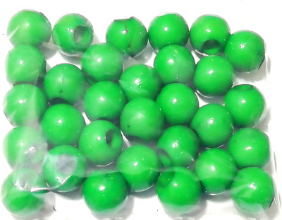 

GOELX Plastic Round Beads for Beading, Jewellery Making & Art Craft Work !! Size : 1cm X 1cm - Pack of 100 - GREEN