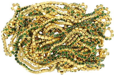 

GOELX Stone Chain Green for Jewelry Making- Pack of 2 Meters