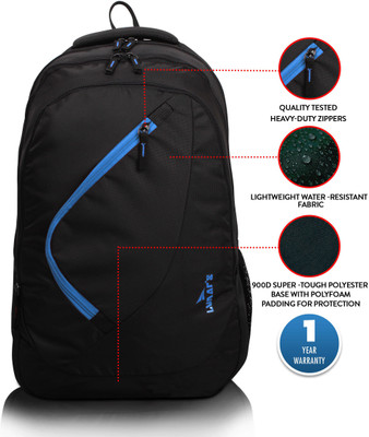 

Lunar Comet 25 L Backpack(Black), Black blue zip