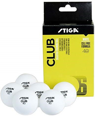 

Stiga club Tennis Ball(Pack of 6, White)