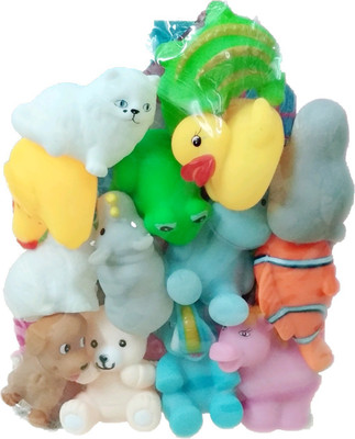 

ClueSteps For Small Babies 14 pieces Bathing Chuchu Animal Toys for Kids Bath Toy Bath Toy(Multicolor)