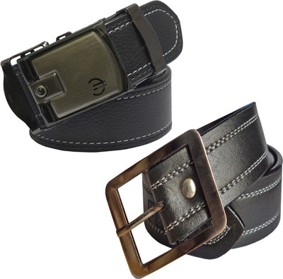 

LOOPA Men Formal Black Synthetic Belt
