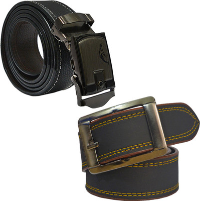 

LOOPA Men Formal Black Synthetic Belt