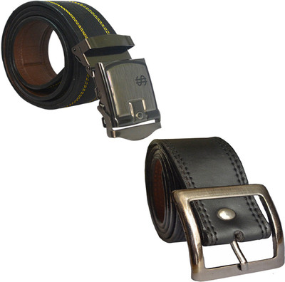 

LOOPA Men Formal Black Synthetic Belt