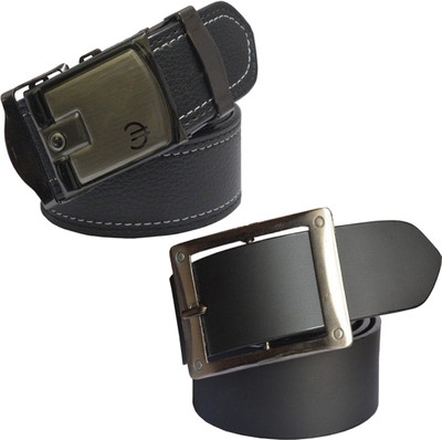 

LOOPA Men Formal Black Synthetic Belt