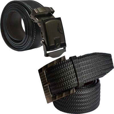 

LOOPA Men Formal Black Synthetic Belt