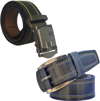 

LOOPA Men Formal Black Synthetic Belt