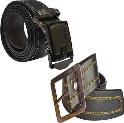

LOOPA Men Formal Black Synthetic Belt