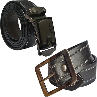 

LOOPA Men Formal Black Synthetic Belt