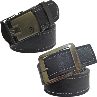 

LOOPA Men Formal Black Synthetic Belt