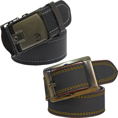 

LOOPA Men Formal Black Synthetic Belt