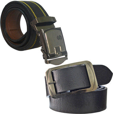 

LOOPA Men Formal Black Synthetic Belt