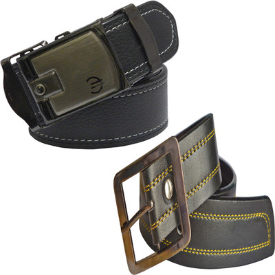 

LOOPA Men Formal Black Synthetic Belt