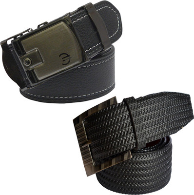 

LOOPA Men Formal Black Synthetic Belt