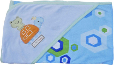 

Babysid Collections Animal  Hooded Baby Blanket(Cotton, Multicolor