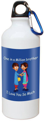 

SKY TRENDS Printed Shipper Bottle for Brother||Sister for Rakshabandhan, Anniversary, Birthday 600 ml Sipper(Pack of 1, Multicolor)