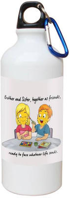 

SKY TRENDS Printed Shipper Bottle for Brother||Sister for Rakshabandhan, Anniversary, Birthday 600 ml Sipper(Pack of 1, Multicolor)