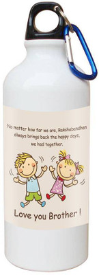 

SKY TRENDS Printed Shipper Bottle for Brother||Sister for Rakshabandhan, Anniversary, Birthday 600 ml Sipper(Pack of 1, Multicolor)