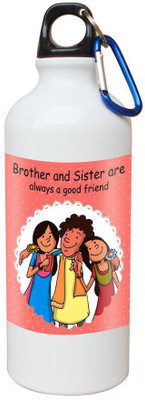 

SKY TRENDS Printed Shipper Bottle for Brother||Sister for Rakshabandhan, Anniversary, Birthday 600 ml Sipper(Pack of 1, Multicolor)