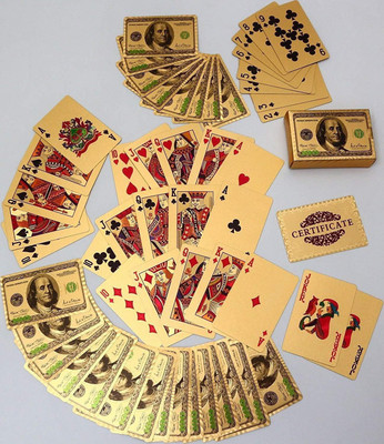 

QUINERGYS ™ Playing Cards - 24K Gold Plated Commemorative Collectors Edition Playing Cards(Gold pink)