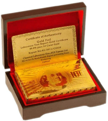 

QUINERGYS ™ Playing Cards 24k Gold Plated Full Poker Deck Pure Diwali Gift(Dense Gold)