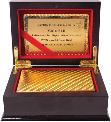 

QUINERGYS ® 24K GOLD PLATED PLAYING CARDS BOXED SET(Gold Chalice)