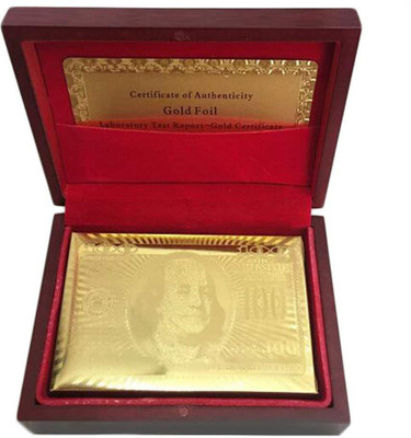 

QUINERGYS ™ DECK OF 24K GOLD PLATED FLEXIBLE GOLD PLAYING CARDS FULL POKER DECK 99.9% PURE GOLD PLATED - WITH BOX(Sunglow)