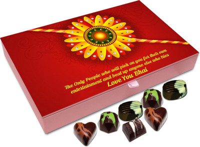 

Chocholik Rakshabandhan Gift Box - The Only People Who Will Pick On You For - 12pc Truffles(144 g)