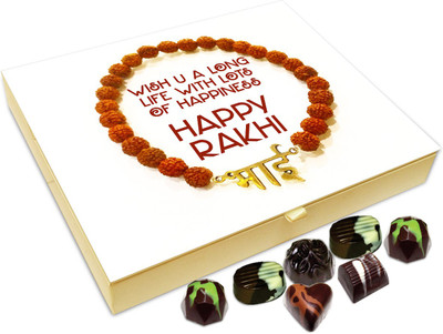 

Chocholik Rakshabandhan Gift Box - Wish U A Long Life With Lots Of Happiness - 20pc Truffles(240 g)