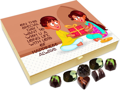 

Chocholik Rakshabandhan Gift Box - On This Special Day, I Want To Wish U A Long Life - 20pc Truffles(240 g)