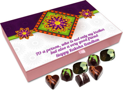 

Chocholik Rakshabandhan Gift Box - To A Person, Who Is Not Only My Brother - 12pc Truffles(144 g)