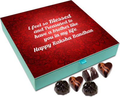 

Chocholik Rakshabandhan Gift Box - I Feel So Blessed And Treasured To Have A Brother - 9pc Truffles(108 g)