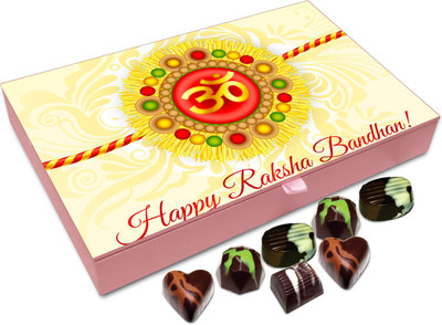 

Chocholik Rakshabandhan Gift Box - Rakhi Wish With Gift Box - 12pc Truffles(144 g)
