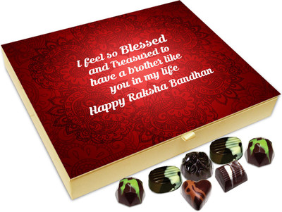 

Chocholik Rakshabandhan Gift Box - I Feel So Blessed And Treasured To Have A Brother - 20pc Truffles(240 g)