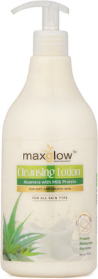 

MAXGLOW ALOEVERA WITH MILK PROTEIN CLEANSING LOTION(750 ml)