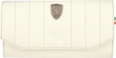 

ALTON Women White Artificial Leather Wrist Wallet(10 Card Slots)