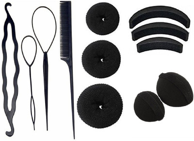 

JAMPAK hair accessories set of 12 pcs / all in one combo easy to use at home(Set of 12)
