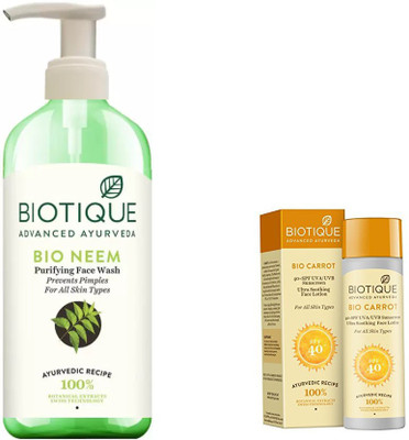 

BIOTIQUE BIO Neem Purifying Face Wash For All Skin Types, Neem Purifying Face Wash For All Skin Types sunscreen lotion(Set of 2)