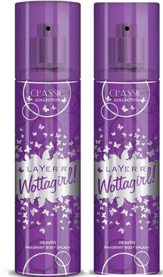 

Layer shot Heaven Deodorant Spray - For Girls(270 ml, Pack of 2)