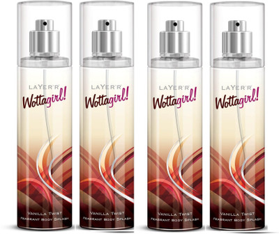 

Layer shot Vanilla twist Deodorant Spray - For Girls(540 ml, Pack of 4)