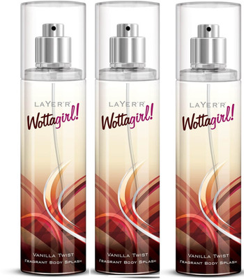 

Layer shot Vanilla twist Deodorant Spray - For Girls(405 ml, Pack of 3)
