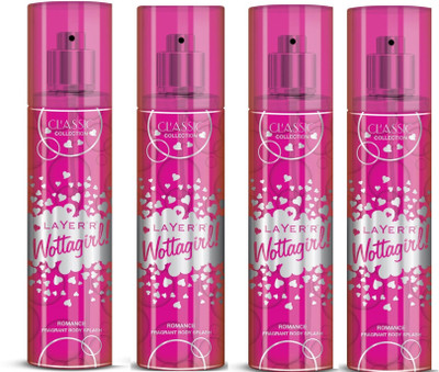 

Layer shot Romance Deodorant Spray - For Girls(540 ml, Pack of 4)