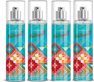 

Layer shot Pure paradise Deodorant Spray - For Girls(540 ml, Pack of 4)