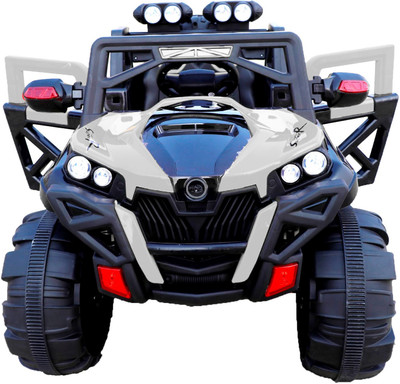 

Toyhouse Rocky SUV ATV Rechargeable Swing function with remote for kids (2 to 7 yrs) Jeep Battery Operated Ride On(White)
