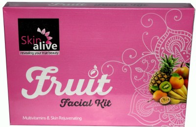 Skin Alive Fruit Facial Kit For Smooth And Silky Skin(5 x 15 g)