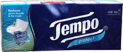 

Tempo Protect Handkerchief 4 Ply - 10 Packs, (Pack of 2)(Pack of 200)